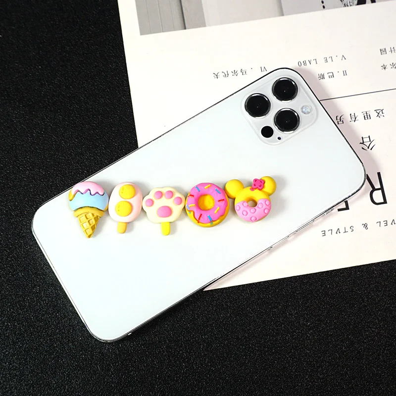 8pcs kawaii resin water bottle accessories 3d simulated food ornament refrigerator phone bottle stickers phone case accessories free global shipping