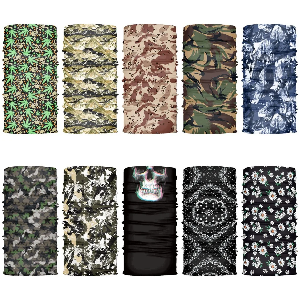 

Multifunction Men Women Print Scarf Fashion Bandana Neck Warmer Gaiter Cycling Fishing Balaclava Breathable Headband Face Mask