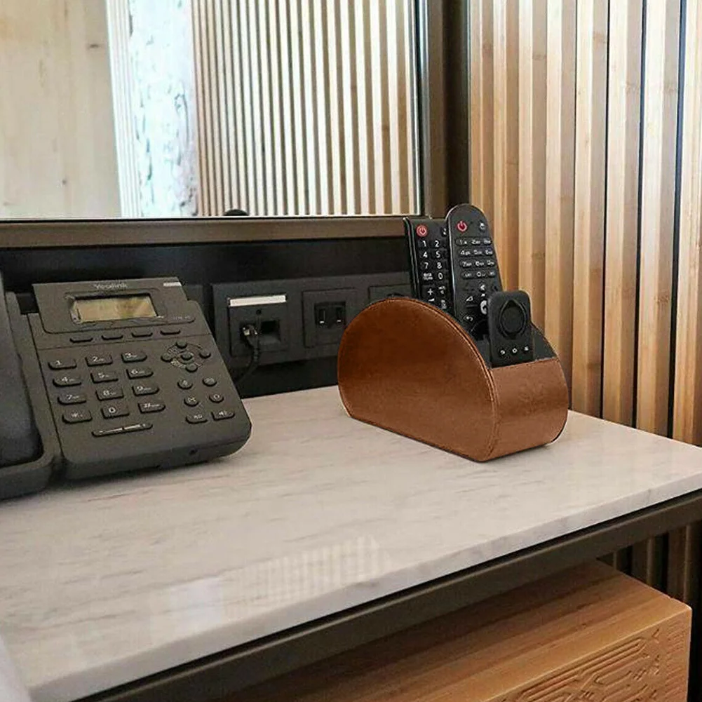 new arrival 53 grid pu leather desktop organizer pen remote control phone and tv holder desk storage box office home stationery free global shipping