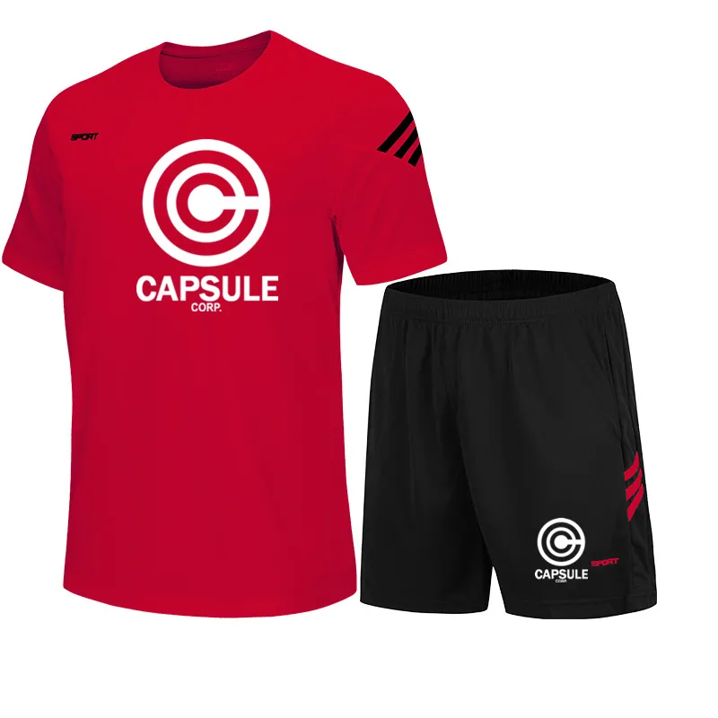 

Summer men's sportswear suits, men's fitness suits, sports suits, short-sleeved T-shirts + shorts, quick-drying 2-piece suits fo