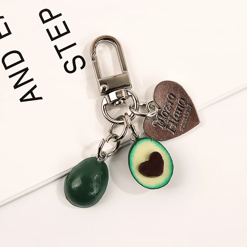Новое Моделирование фруктов авокадо в форме сердца чехол для наушников брелок