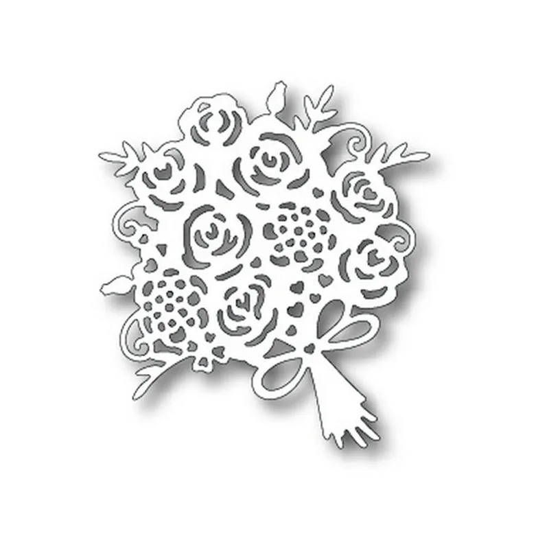 Выдолбленный цветочный букет высечки для изготовления карт цветочное украшение