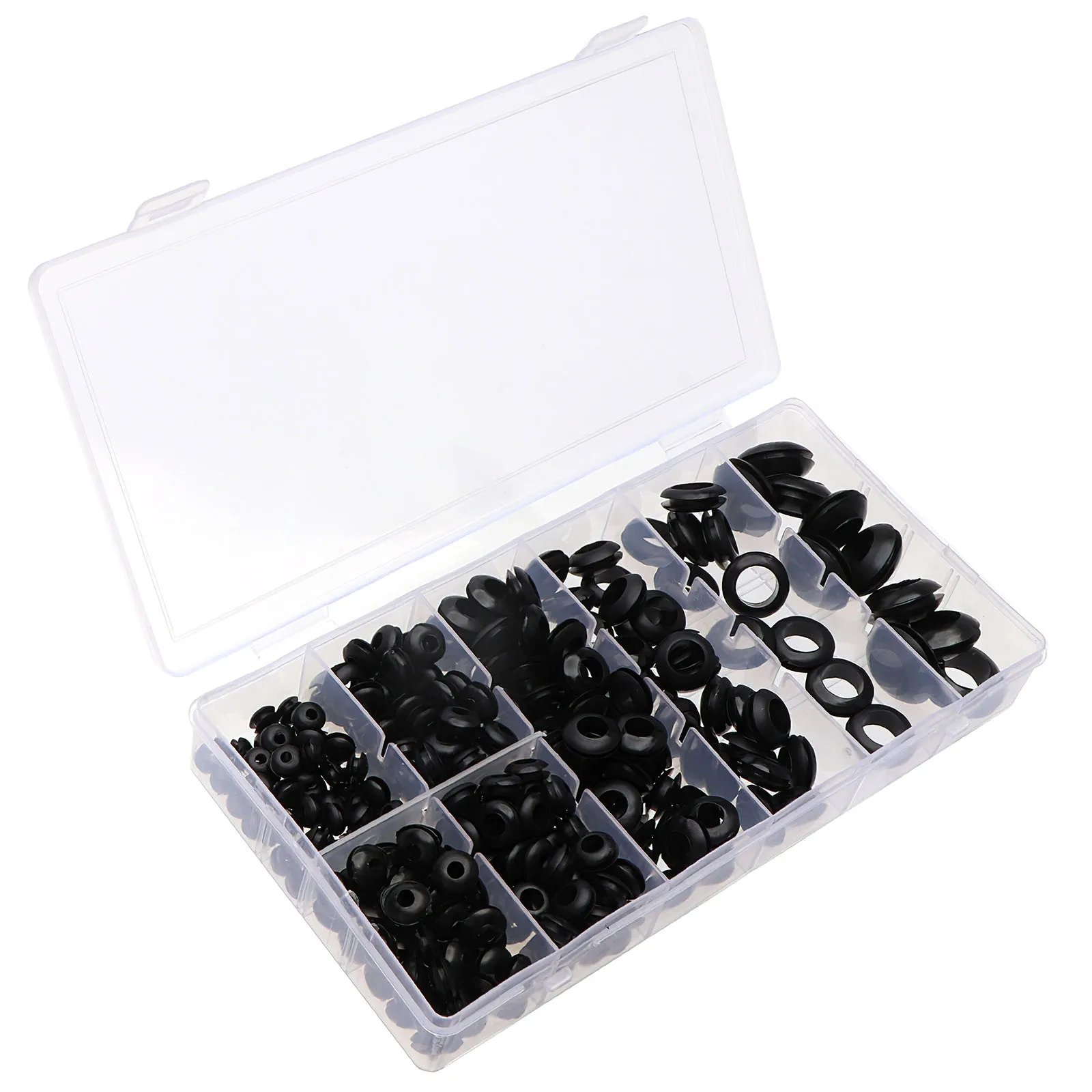 

295pcs Rubber Grommets Retaining Ring Set Seal Assortment Protection Coil with Box for Blanking Hole / Wiring Cable / Gasket Kit