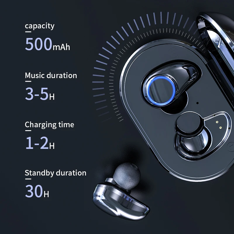 Фото Новинка 2020, наушники A1Bluetooth, гарнитура 5,0, беспроводные наушники Hi-Fi, 3D звук, сенсорное управление, гарнитура, гарнитура с микрофоном, наушник... №4