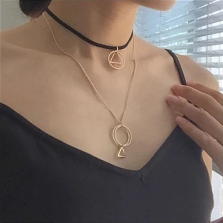 style 6 Бохо чокер с несколькими слоями ожерелье s для женщин золотая луна письмо кисточкой кулон цепь длинное многослойное ожерелье модное женское ювелирное изделие подарок - Окраска металла: style 6