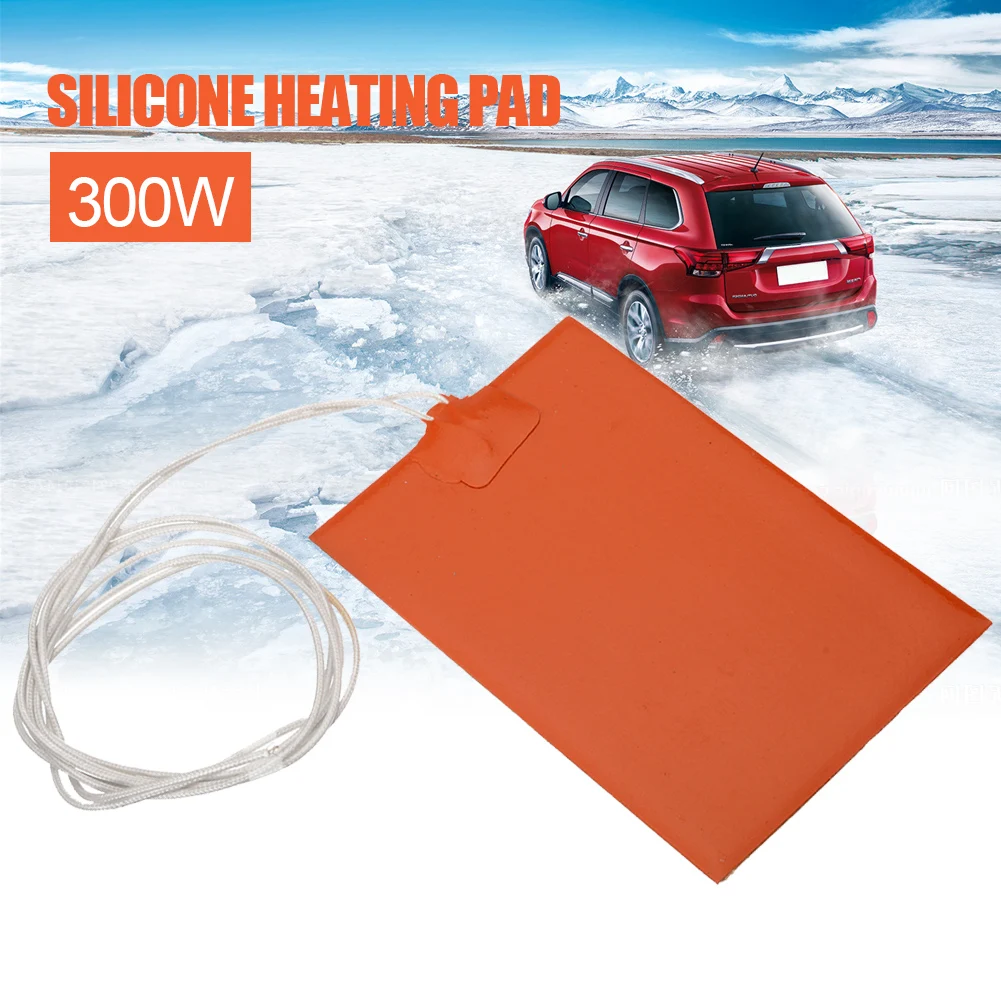 300W 220V Universal Fuel Tank Water Rubber Heating Mat Engine Oil Silicone Heater Pad Waterproof 10x15cm Charmingly | Автомобили и