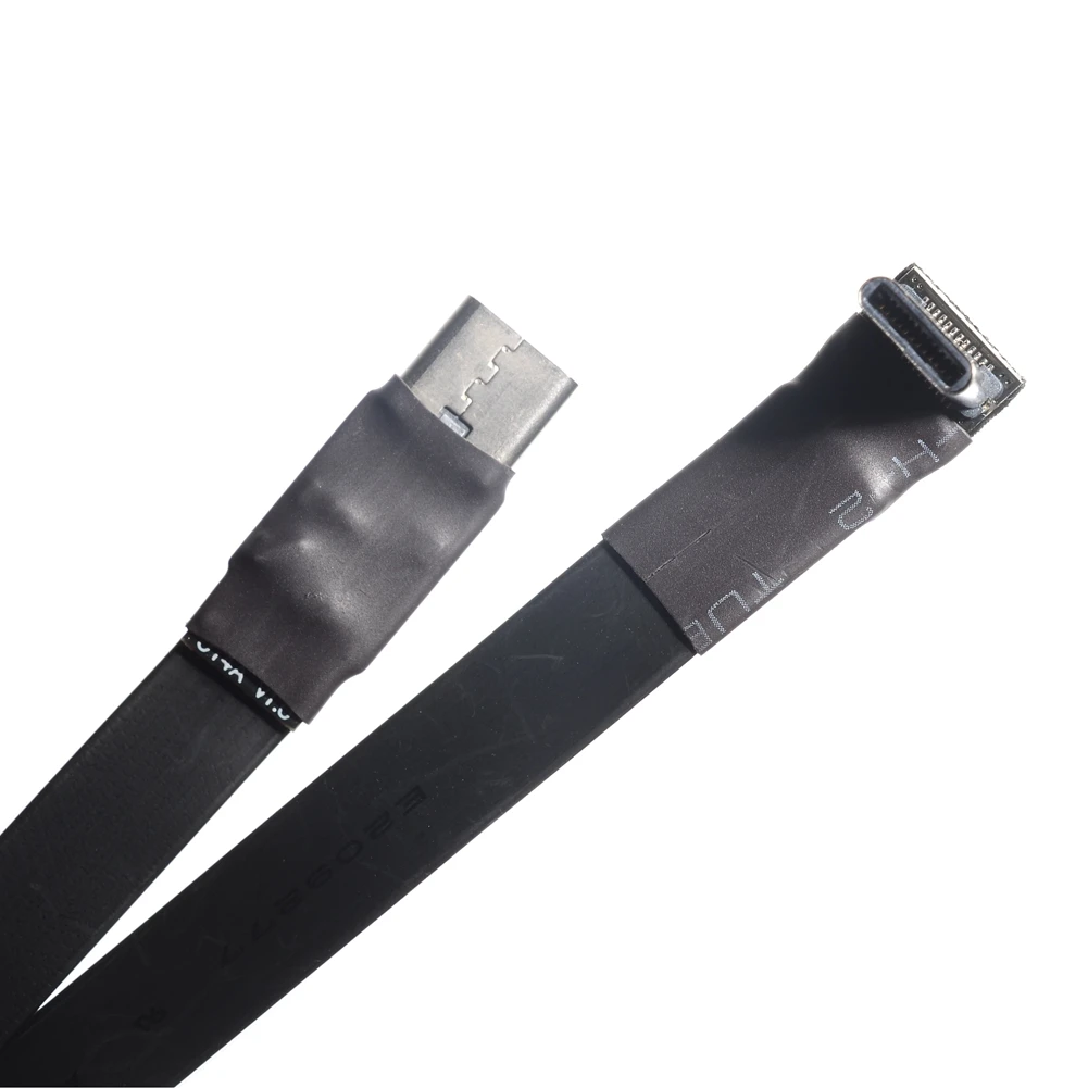 Плоский Удлинительный кабель USB 3 1 типа C к type 10 Гбит/с складной 90 градусов мужской