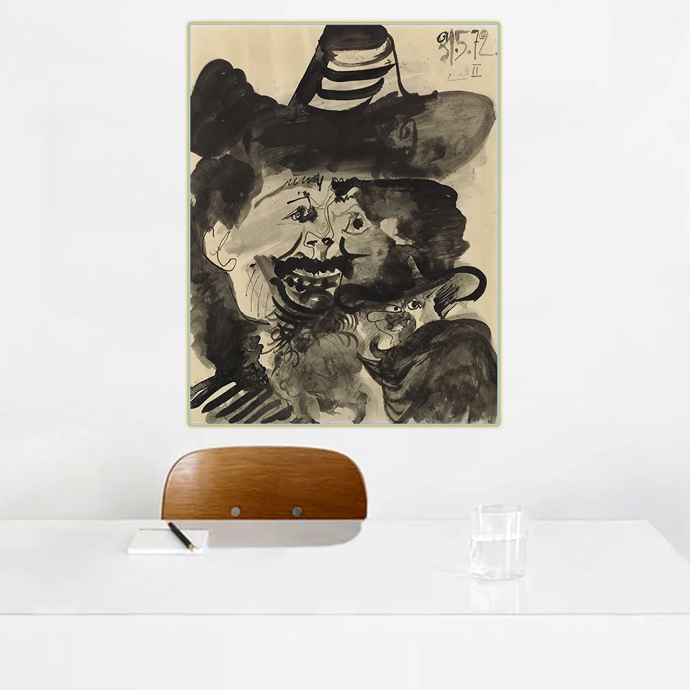 Цитон Пабло Пикассо бюст мужчины в шляпе Холст Картина маслом абстрактный постер