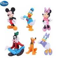 6pcs mickey mouse clubhouse action figure toy cute minnie pluto donald duck daisy goofy cake wedding decoration collection dolls