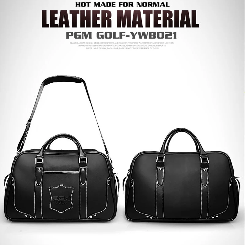 Большие вместительные кожаные сумки для гольфа одежды водонепроницаемые обуви