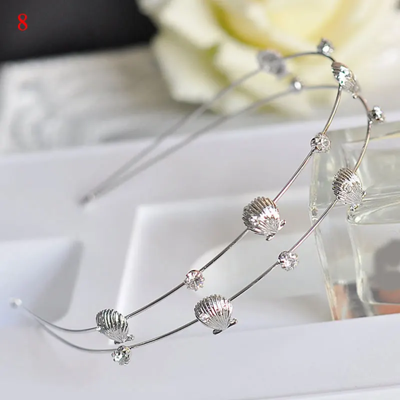 Ободок для волос женский двухслойный милый обруч с морскими звездами ракушками