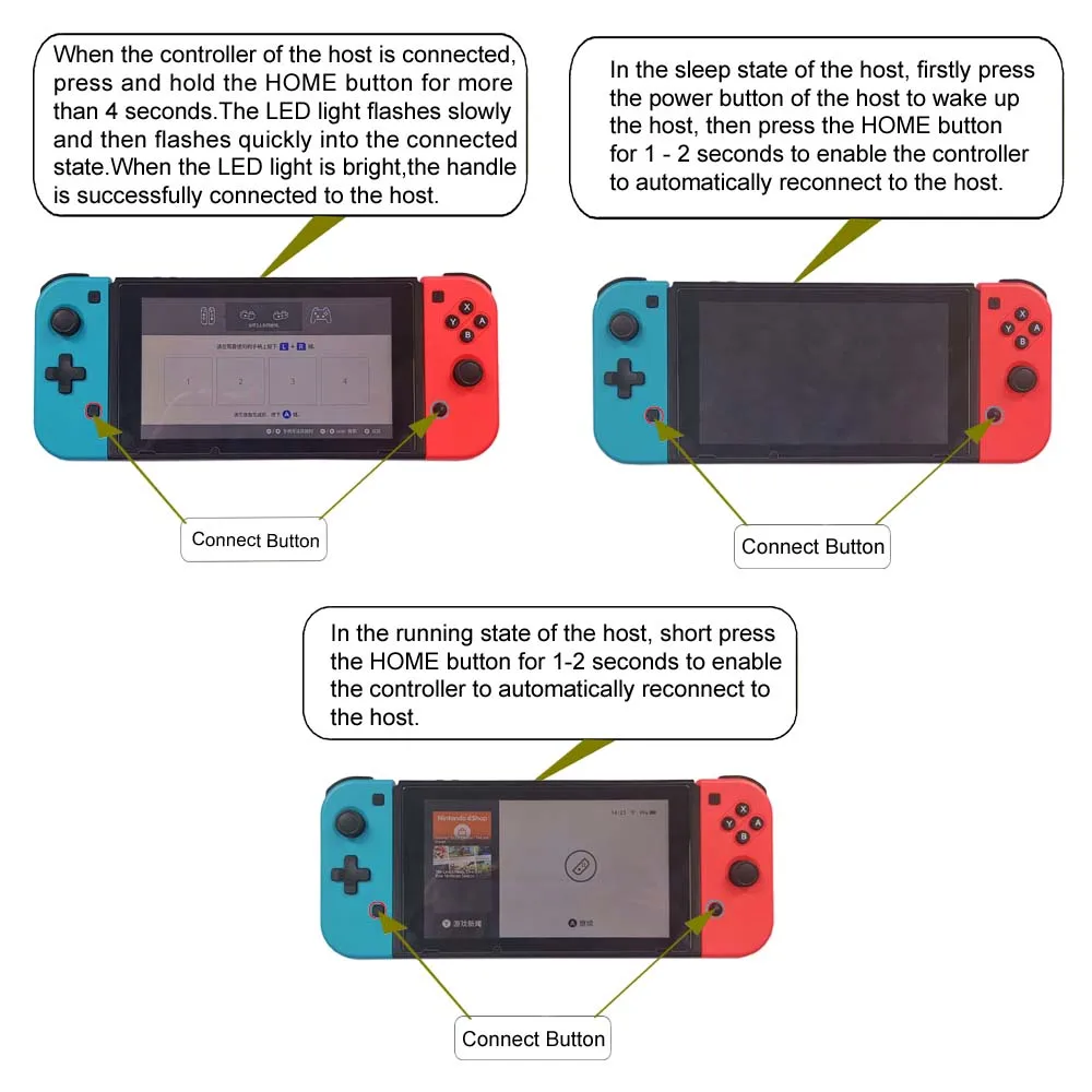 ABS Bluetooth V3.0 беспроводной игровой контроллер Pro геймпад рукоятка джойстик Joy-con(L/R) для Nintendo Switch NS игровая консоль