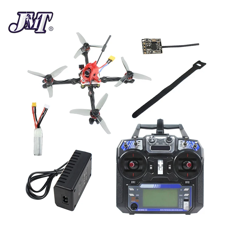 JMT DIY Keel135 RC Drone Kit RTF 135mm Frame F411 20A AIO 2S-5S BLHELI_ S ESC FE200T VTX 1204 5000KV Motors 1200TVL FPV Camera
