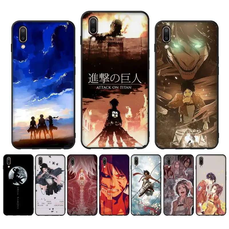 

Anime Attack On Titan Phone Case For Oppo Reno Realme C3 6Pro Cover For vivo Y91C Y17 Y19 Funda Capa