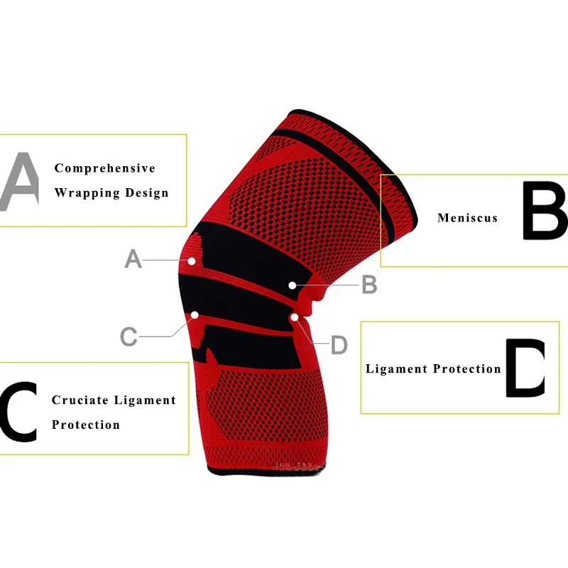 Наколенник с защитой профессиональный спортивный эластичный дышащий рукав