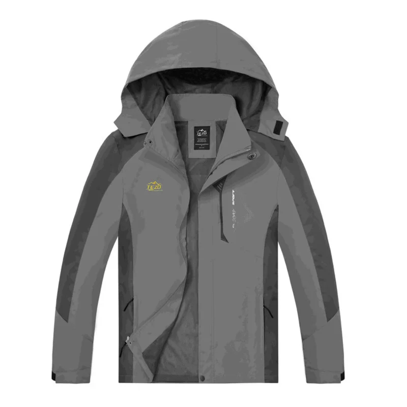 

2021 New Winter Windbreakers Sports Clothing Men Thick Warm Ski Hiking Jackets Waterproof Windproof Hooded Pockets Coats Outdoor
