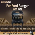 Автомагнитола TIEBRO 2Din Android 10,0 для Ford Ranger XLT 2011-2016, автомагнитола, GPS-навигация, Bluetooth-плеер, 2DIN DVD Carplay