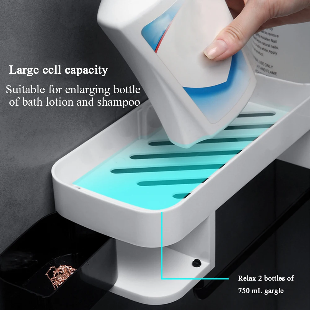 

Corner Storage Rack Bathroom Shelf Tripod Holder Shelf Bathroom Toilet Rotating Holder No Perforating Holder Wall Mounted Rack