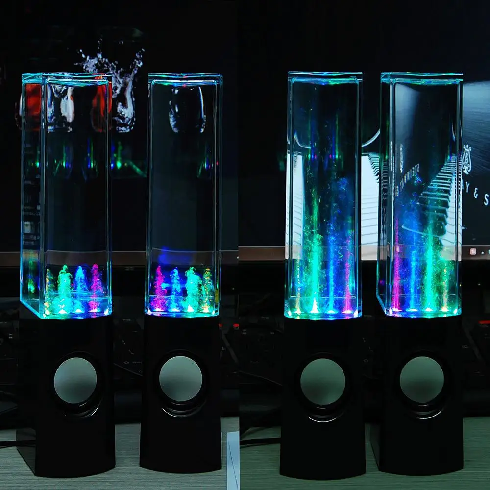 led dancing water fountain show music light computer speakers for laptop pc iphone mp3 phone gadget accessories free global shipping