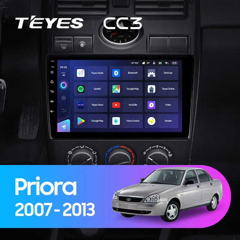 TEYES CC3 Штатная магнитола For Лада Приора 1 LADA Priora I 2007 - 2013 до 8-ЯДЕР 6 + 128ГБ 27EQ DSP