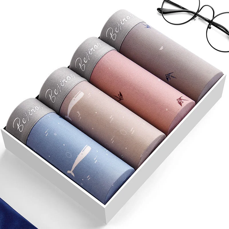 4pcs/ot 2020 Mae Boxer Panties Printed Men's Underwear Boxers Breathabe Man BoxerShorts Brand Comfortabe Sexy Underpants