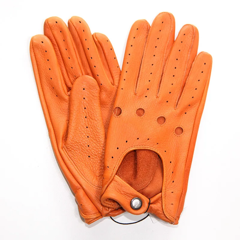 Real Leather Women Gloves Anti-Slip Fitness Unlined Breathable Driving High Quality Deerskin Gloves Female D0131