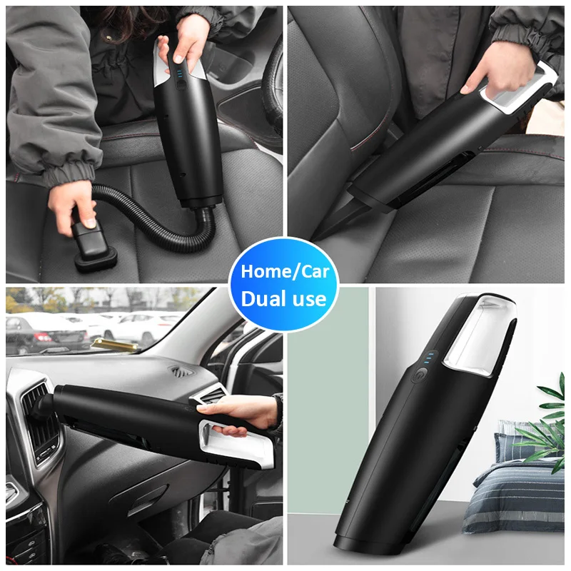 Портативный мини пылесос для автомобиля беспроводной ручной 6500Pa автомобильный