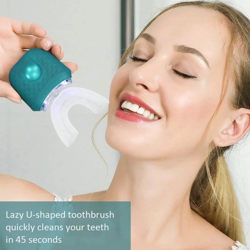 

Lazy U-Type Electric Toothbrush Adult Full Automatic Charging ligent 360 Cleaning Sonic Toothbrush