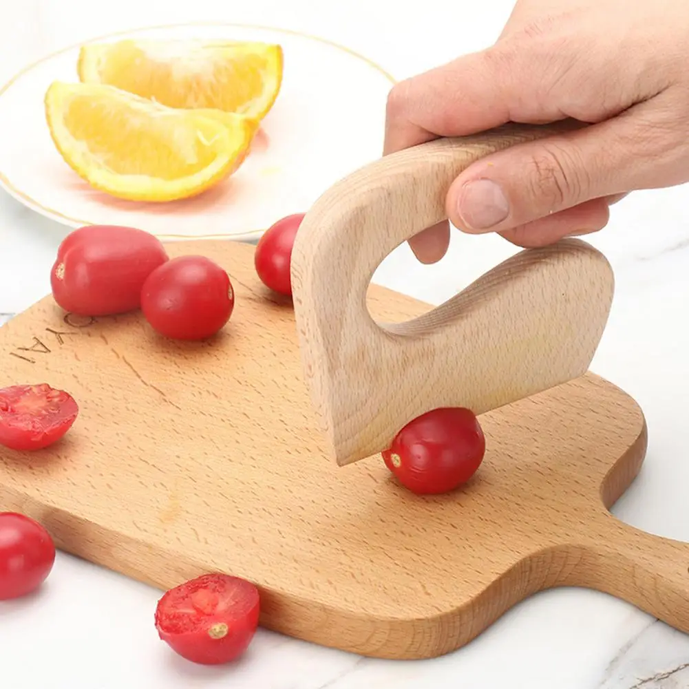 

Wooden Children's Knives Cutting Vegetables Cute Shapes No Hurting Hands Children's Safe Cooking Tools Kids Cutter Kitchen Tools