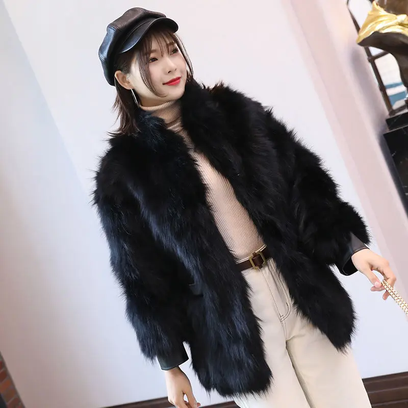 

Women 2020 Winter New Natural Raccoon Fur Coat Female Warm Thickening Real Fur Jacket Detachable Sleeve Genuine Fur Outwear L763