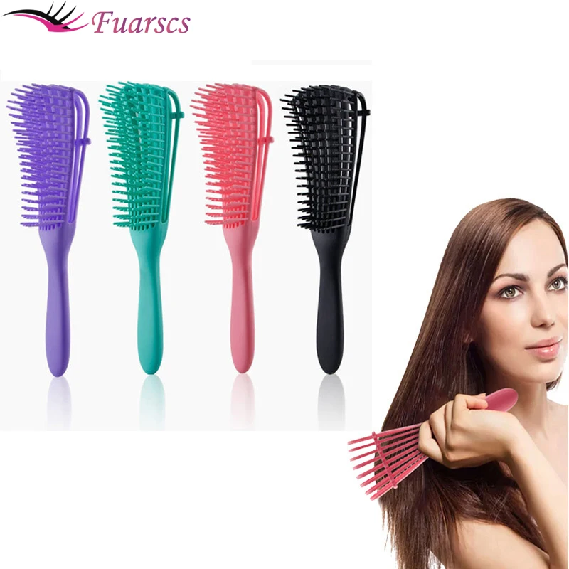 1pcs Curly Hair Brush Scalp Massage Comb Women Detangle Hairbrush Anti-tie Knot Professional Salon Hairdressing Styling Tools | Красота и