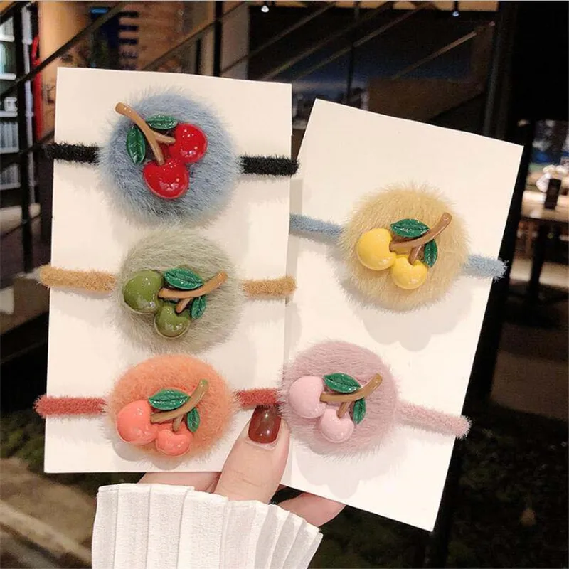 Эластичная повязка для волос с вишней женщин и девочек милый цветной ободок