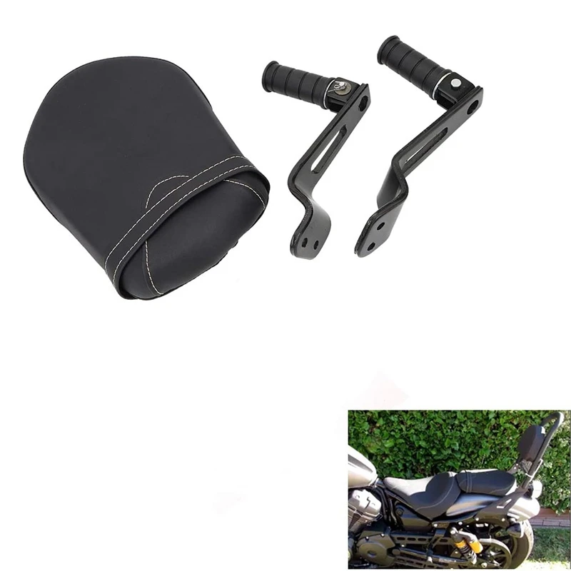 

Motorcycle Passenger Pillion Seat Pad with Rear Foot Pegs for Yamaha Bolt XVS950 R-Spec 2014-2017 Standard Detachable