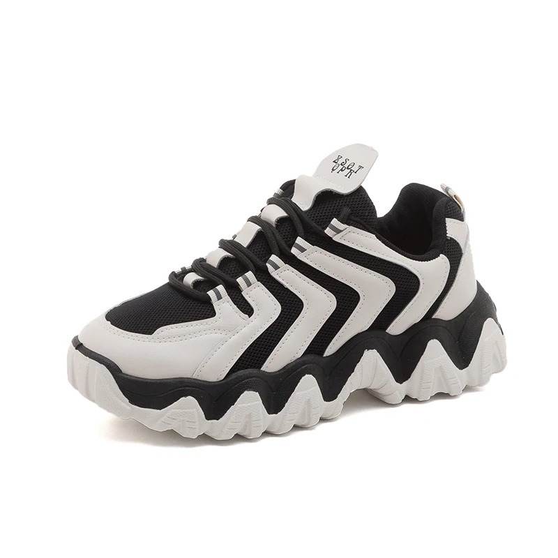 

2021 Brand Men's Sneakers Trend Personality Casual Shoes Fashion Platform Running Shoes Lace Up Mesh Upper Jogging Shoes