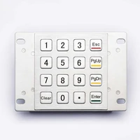 16 keys dot matrix usb rs232 metal panel mount numeric keypads for access entry kiosk