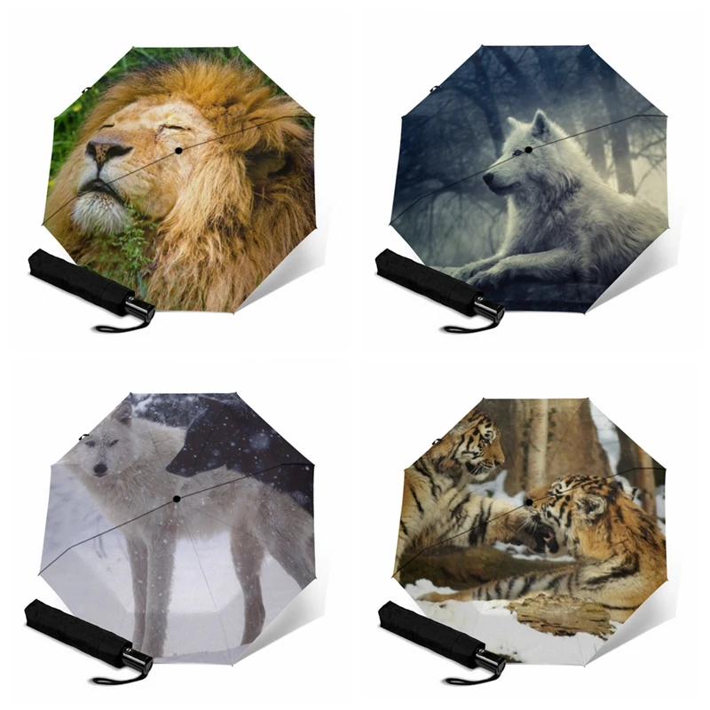 Автоматический зонт с 8 ребрами 3 складных зонта ветрозащитные зонты от солнца