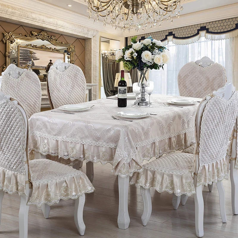 Высококачественная льняная кружевная скатерть с флагом чехол на стул