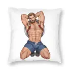 Популярный мускульный медведь ЛГБТ мультяшный сексуальный мужской наволочка для подушки домашний декоративный мужской наволочка для подушки наволочка для автомобиля Двусторонняя
