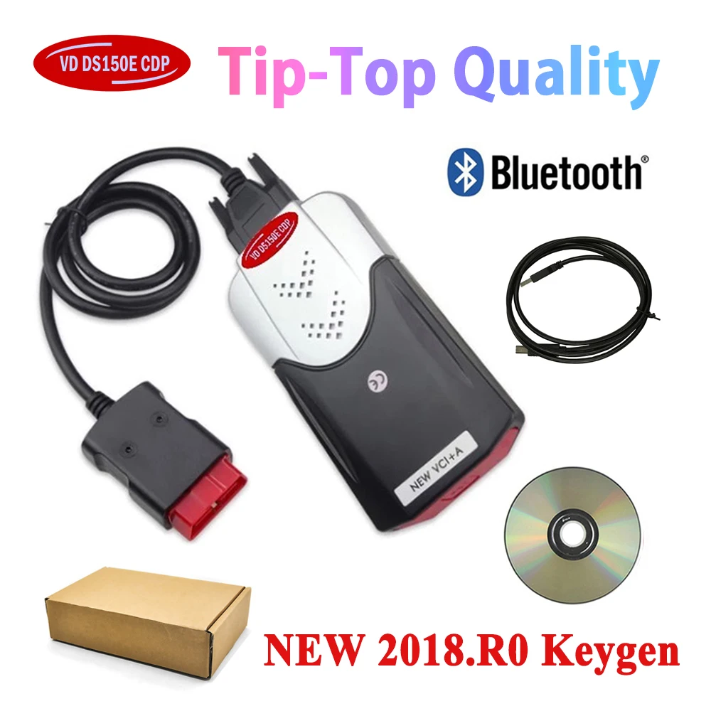 2021 черные Автомобильные диагностические инструменты для delicht VD DS150E Cdp Bluetooth 2018.R0