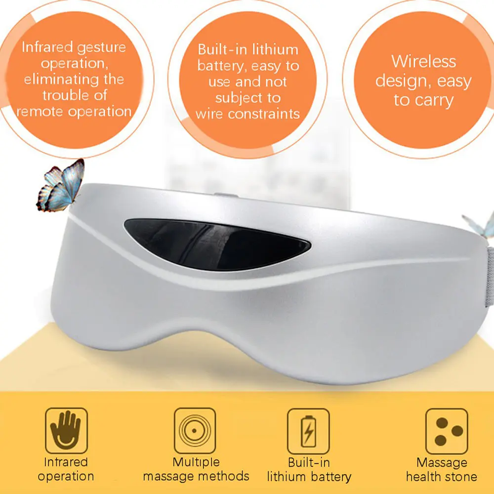 Умный массажер для глаз от морщин и усталости компрессионные нагреваемые очки с