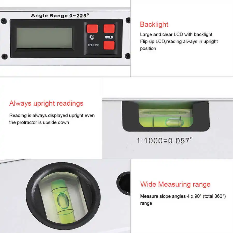 Цифровой Инклинометр с углом обзора 360 градусов цифровой уровень инклинометра