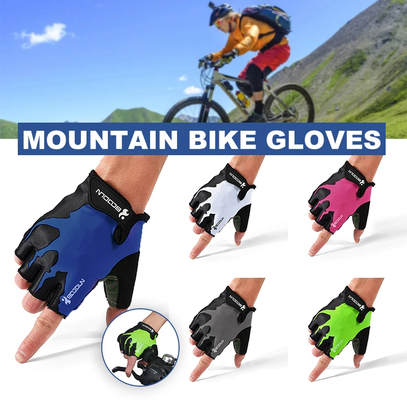 

Non-slip Half Finger Gloves with Wrist Wrap Support Padded Fitness Short Open Finger Glove for Riding Sports Summer YS-BUY
