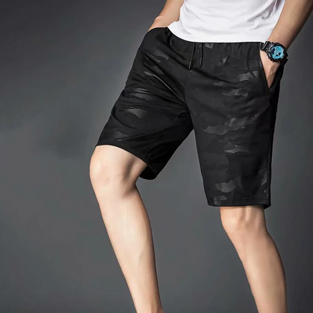 

1pc Men's Beach Shorts Camouflage Sports Short Pants Adjutable Strap Beachwear Size 3XL