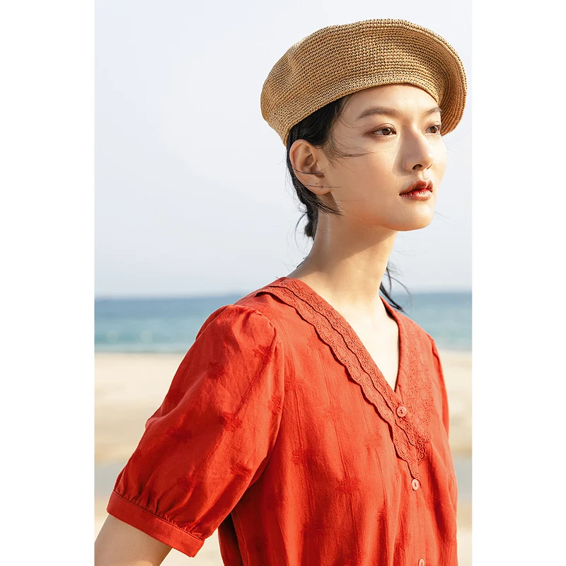 Женская кружевная блузка INMAN элегантная французская жаккардовая Блузка с