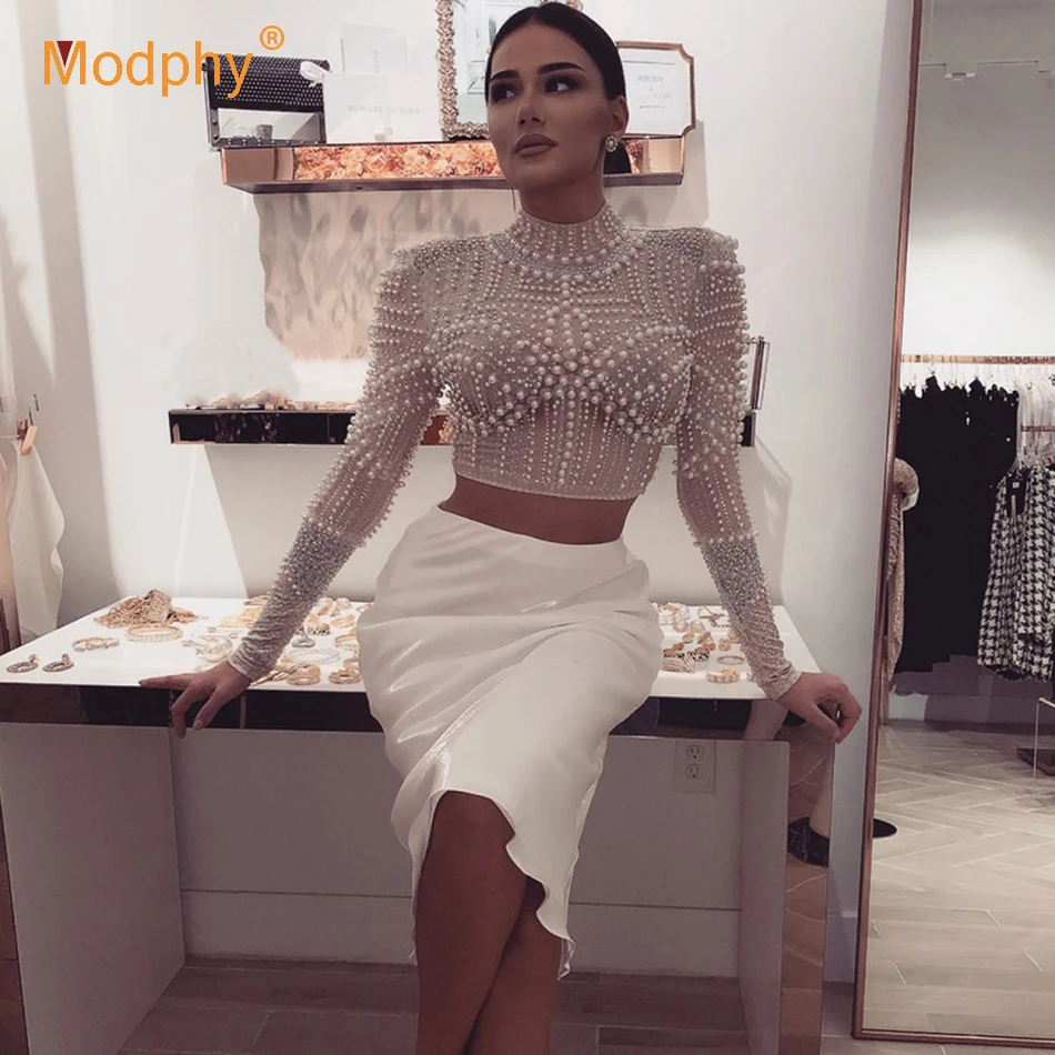 Новинка 2020 модный бандажный комплект из двух предметов с бисером