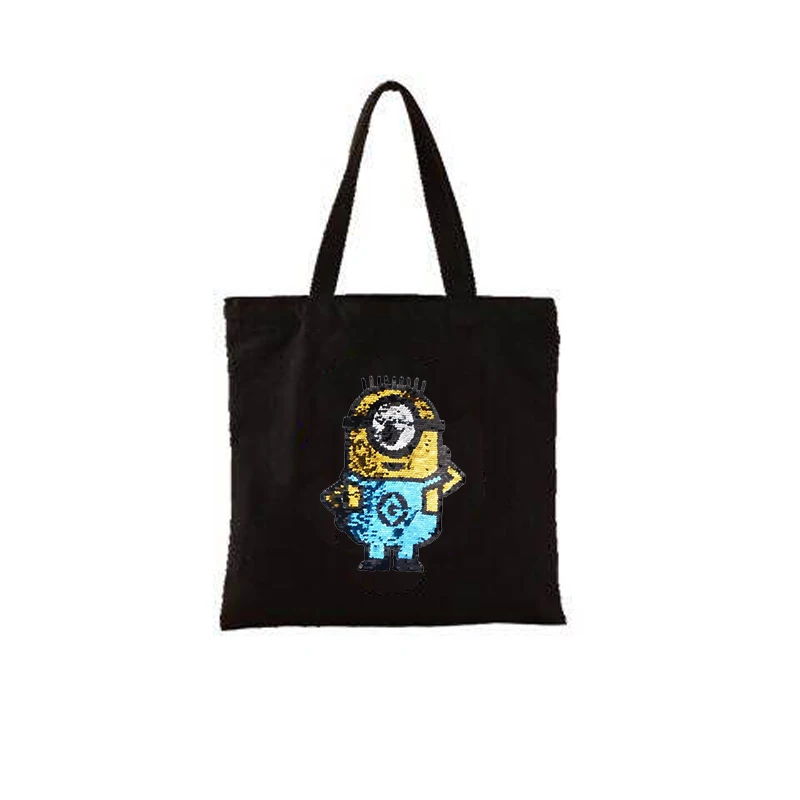 Мультяшные Миньоны Флип-блестки патч вышивка ткань наклейка вышитые блестки