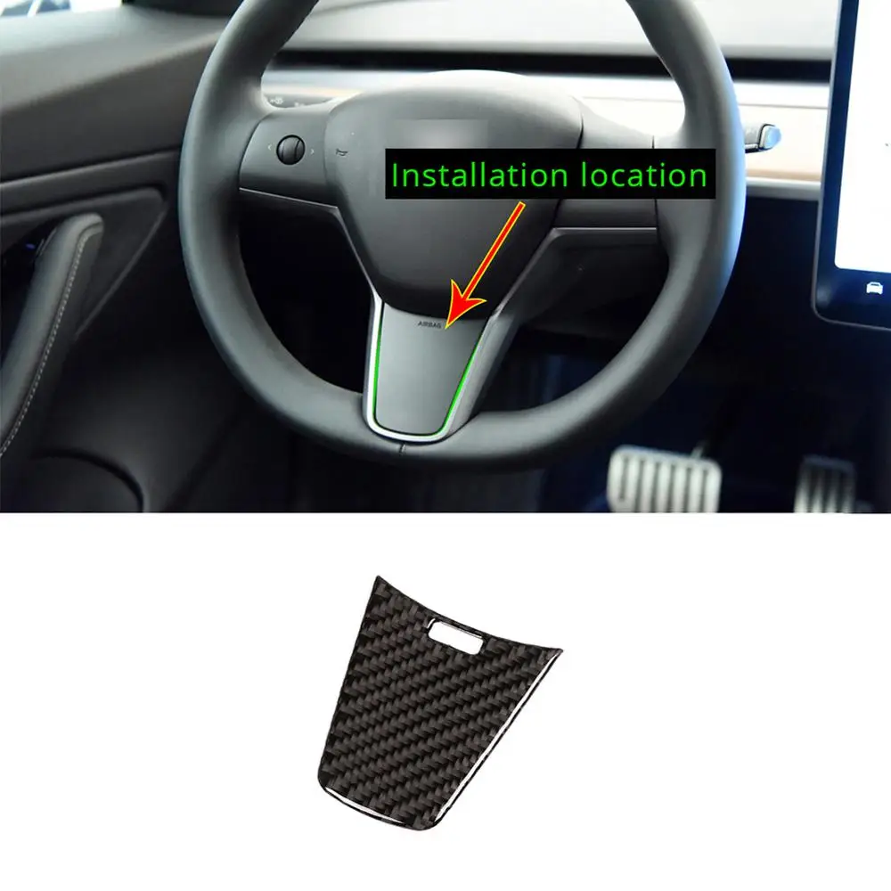 

1 шт. настоящие мягкие наклейки из углеродного волокна Автомобильная нашивка «штурвал» декоративная накладка для Tesla Model 3 Аксессуары