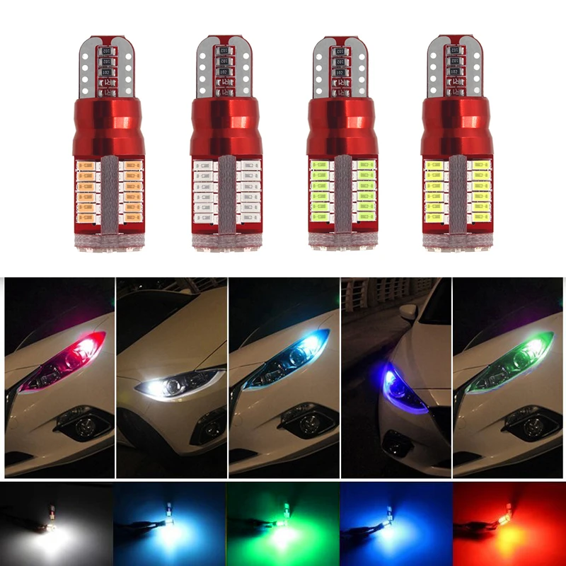 

NLpearl 2x Signal Lamp T10 Led W5W Auto Wedge Clearance Lights Super Bright 57SMD 168 194 W5W Led Canbus Car Interior Lights 12V
