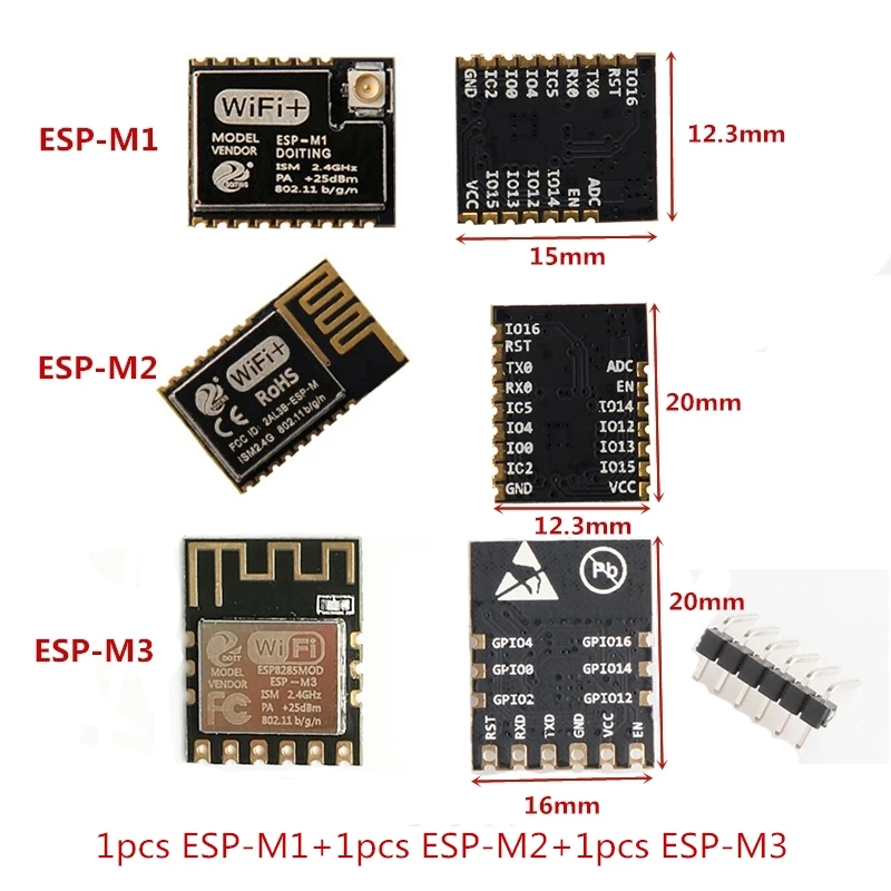 ESP-M1/M2/M3 WiFi модуль FCC/CE сертифицированный универсальный большой дальности с низким