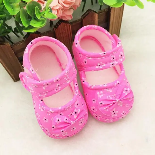 

2021 NEW Kids Baby Bowknot Printing Newborn Cloth Shoes Fashion baby shoes cute Kids Soft Printing Cloth Shoes high quality #07